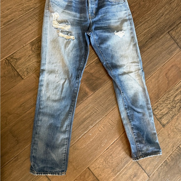 Current/Elliott Faded Blue Straight Leg Jeans - Picture 1 of 4